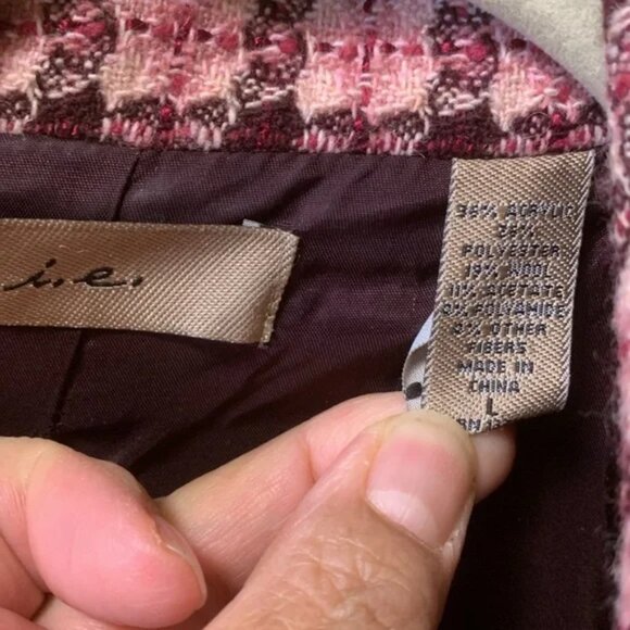 I.e. Pink plaid Coat size L - Picture 7 of 7